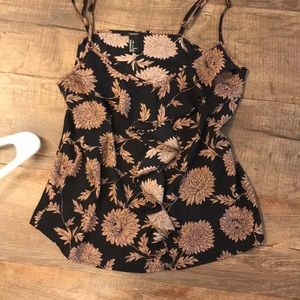 F21 ruffled floral  tank